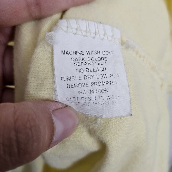 Chaps x Ralph Lauren Polo Shirt Mens Large Yellow Preppy Short Sleeve Top Cotton - Picture 4 of 8